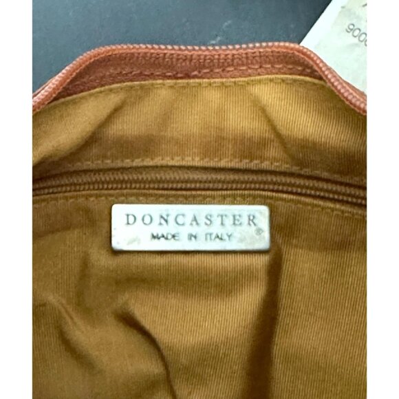 1980s/90s leather handbag with silver metal studs on front and back by Doncaster - Picture 4 of 7